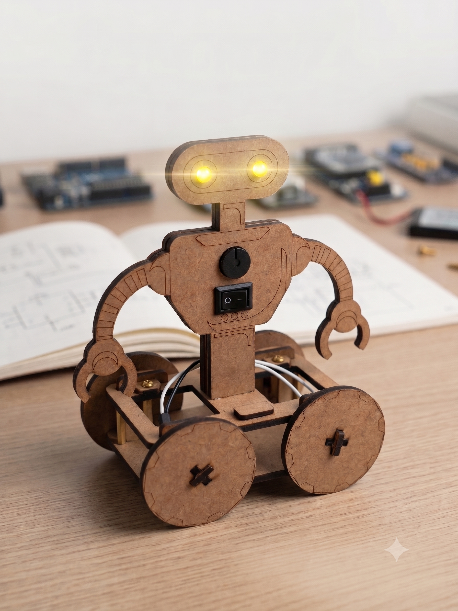 Robô Robotek DIY – Monte Seu Próprio Robô de MDF!